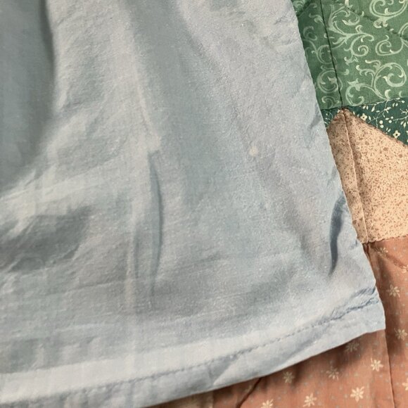 Vintage Winnie the Pooh Button Up Shirt Blue Cotton Embroidered Infant Baby - Picture 6 of 8